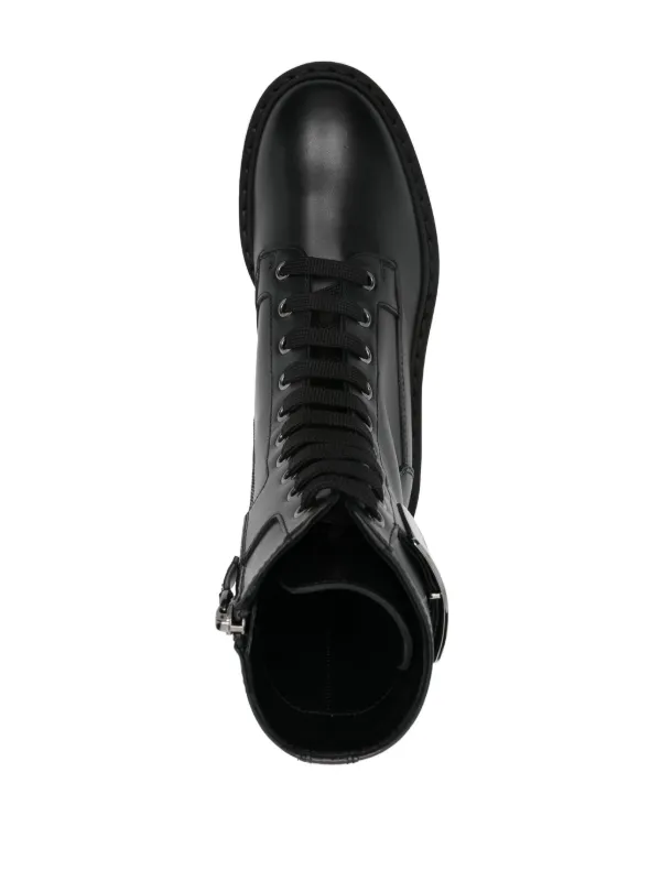 Roger Vivier◆Viv Rangers◆レザーコンバットブーツ Viv' Rangers Chelsea Booties in leather Black Woman