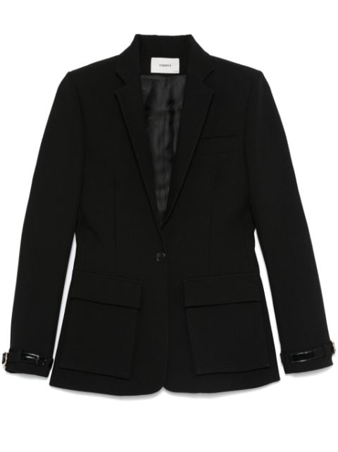 Coperni crocodile-effect belted-cuffs blazer