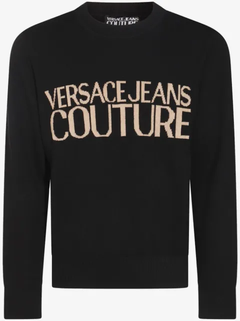 Versace Jeans Couture suéter con logo en jacquard