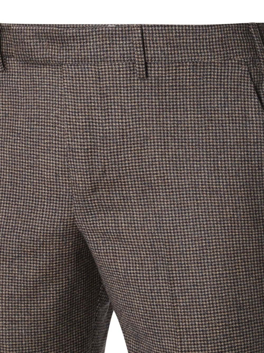 Shop Pt Torino Check-pattern Tapered Trousers In Brown