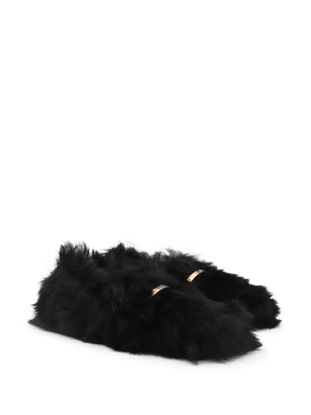 Tod's faux-fur loafers Black