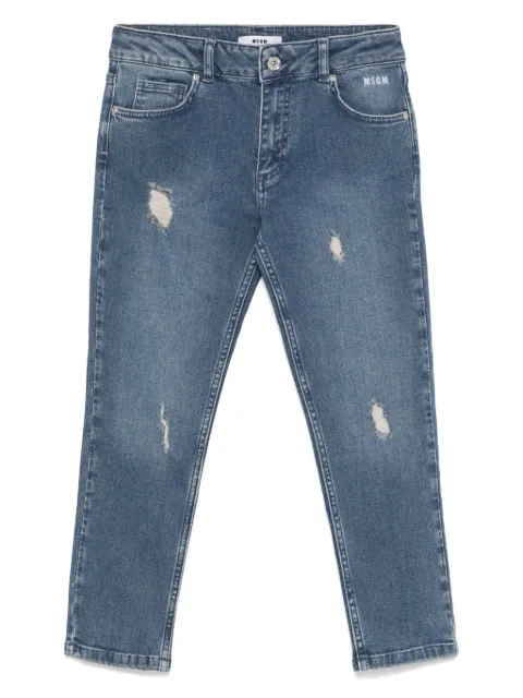 MSGM Kids jeans slim con bolsillos
