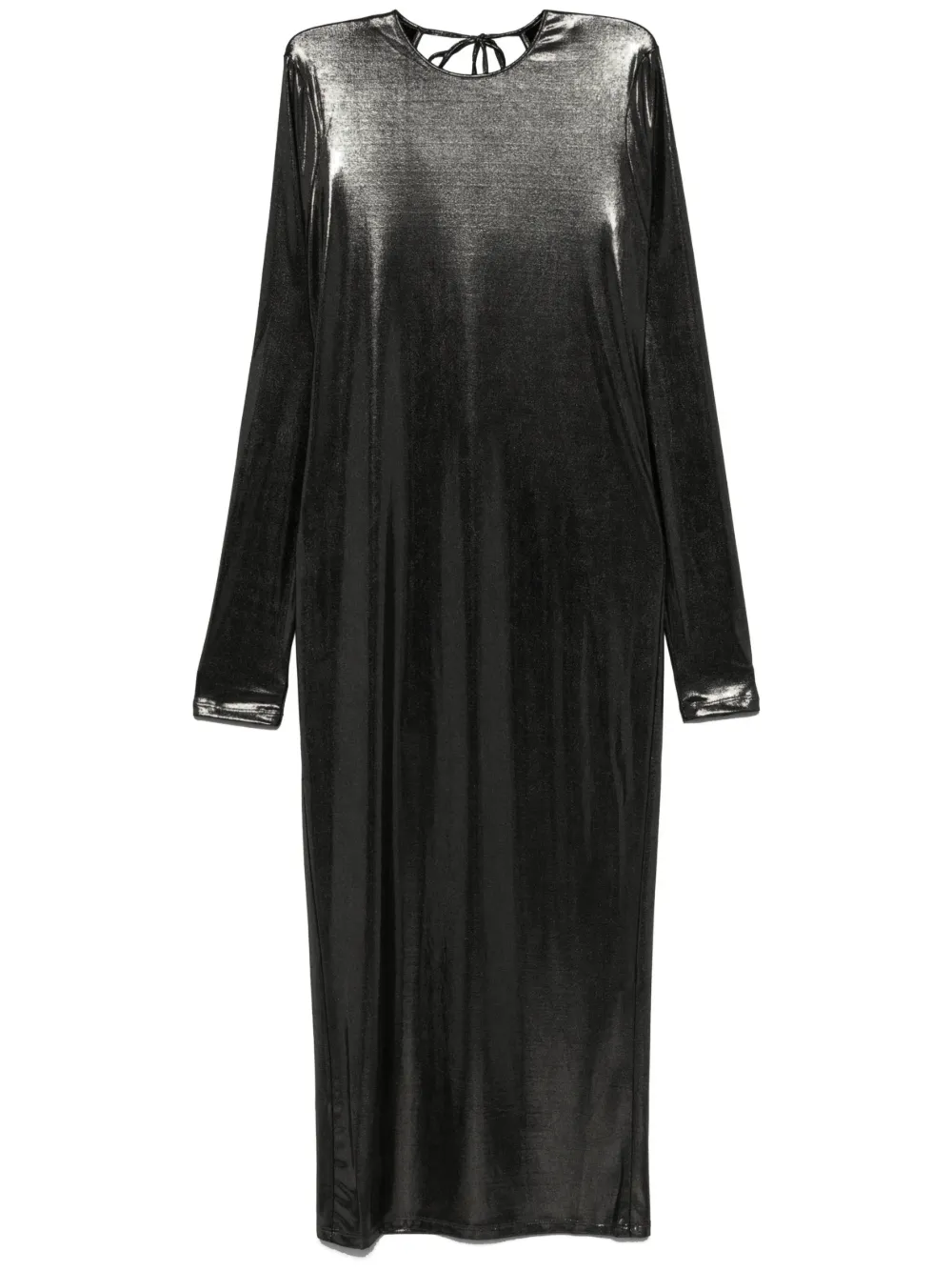 Patrizia Pepe laminated midi dress | Black | Image 1