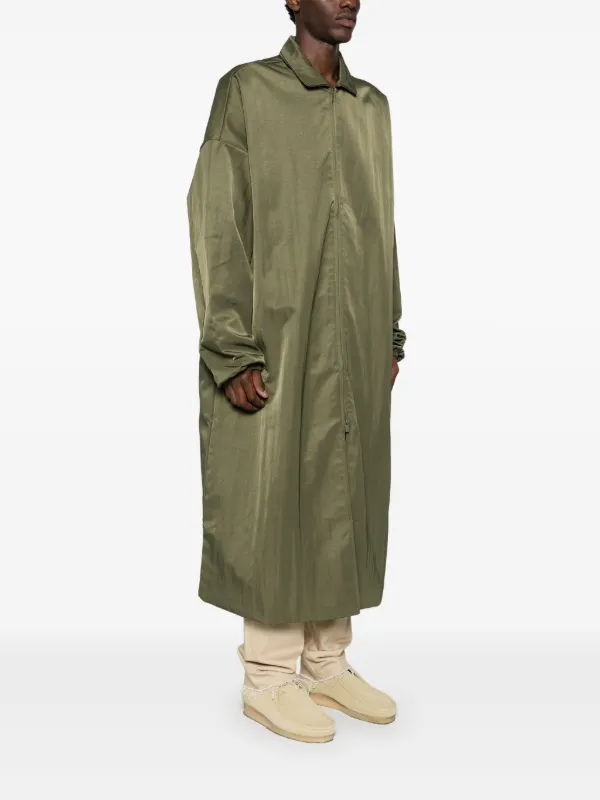 Fear of God Logo Nylon Hooded Rain Jacket in Black | FWRD