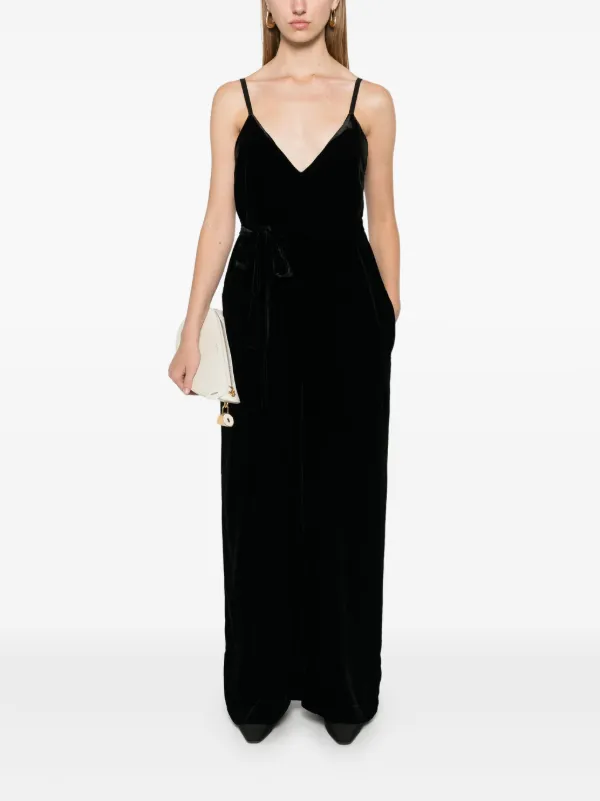 gold hawk velvet dress V-neck Jumpsuit | White Coco lace dress
