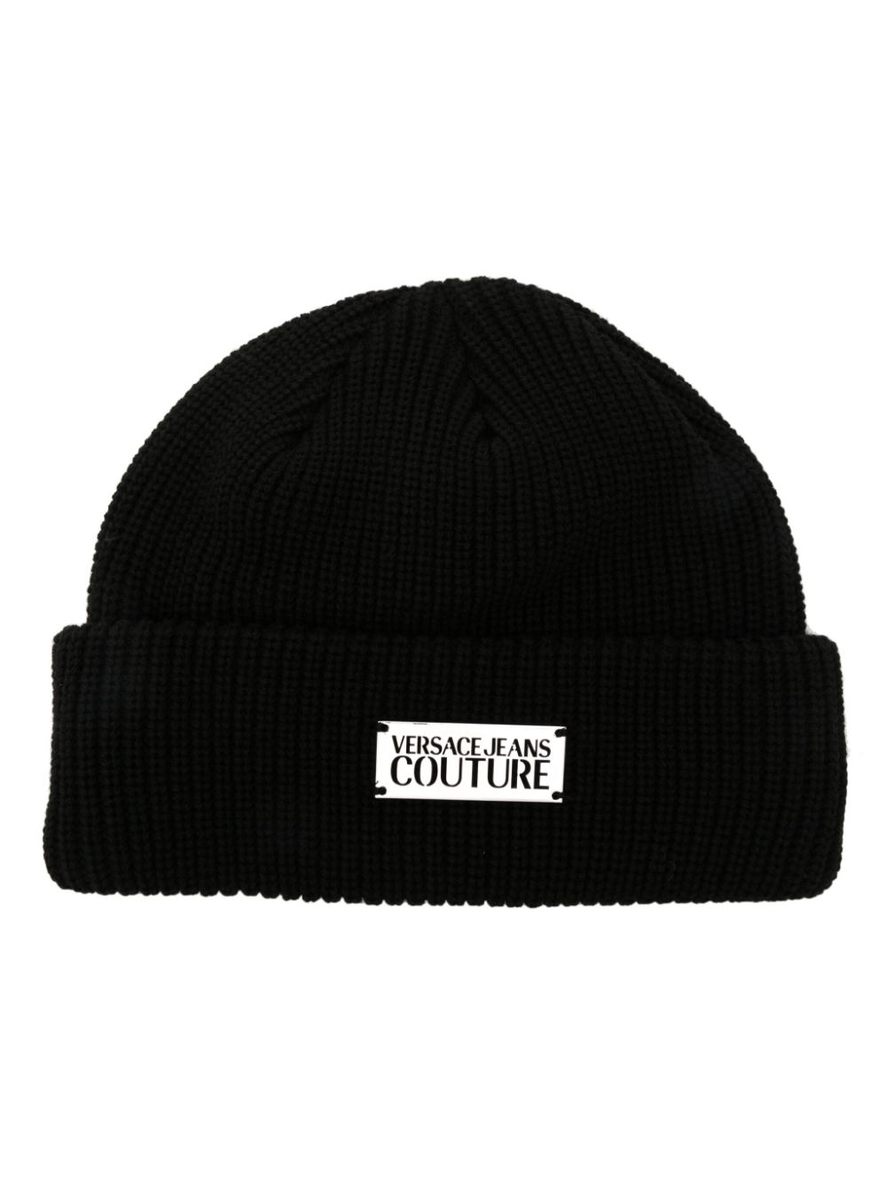 ribbed-knit beanie hat