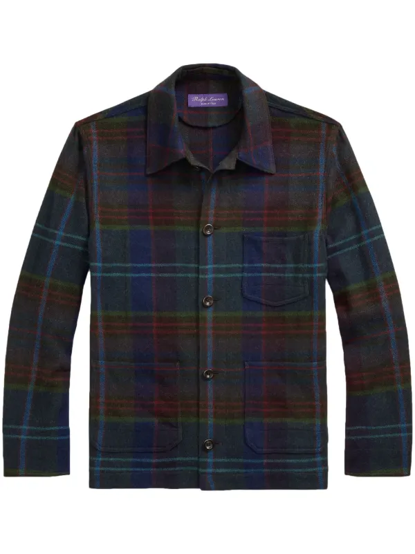 Ralph Lauren Purple Label Plaid Shirt Green FARFETCH CA