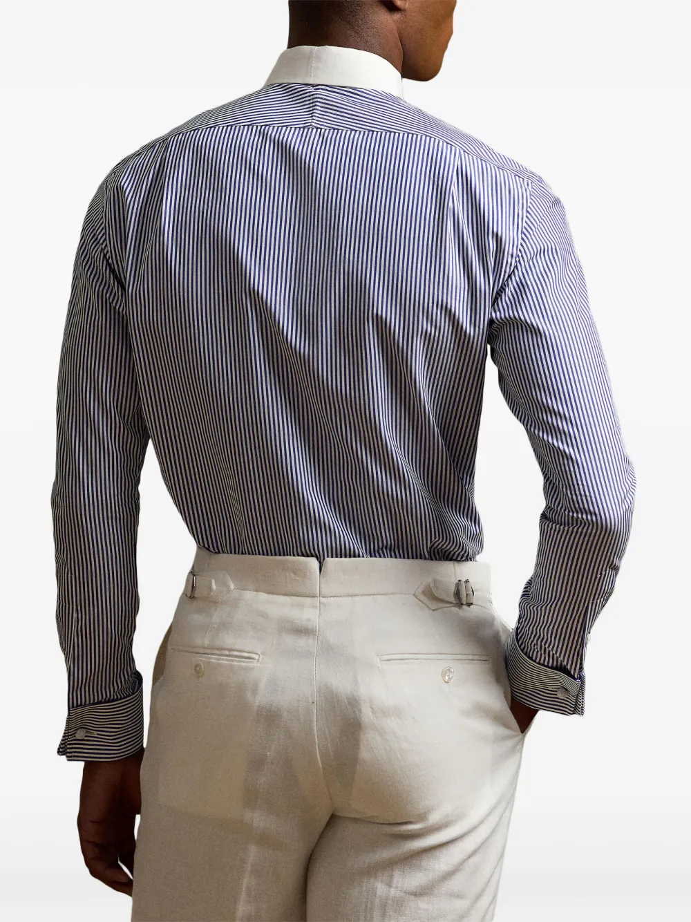 Ralph Lauren Purple Label Overhemd met Bengaalse streep Blauw
