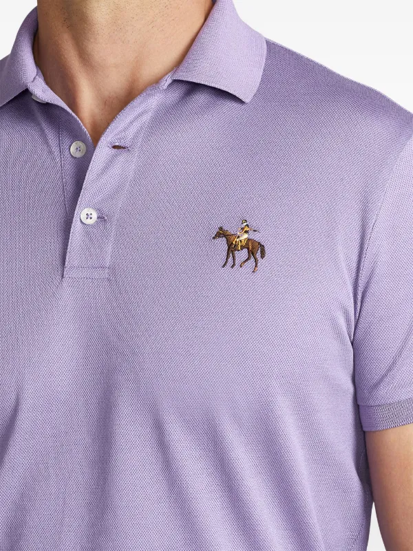 Ralph Lauren Purple Label slim-cut Piqué Polo Shirt | Purple