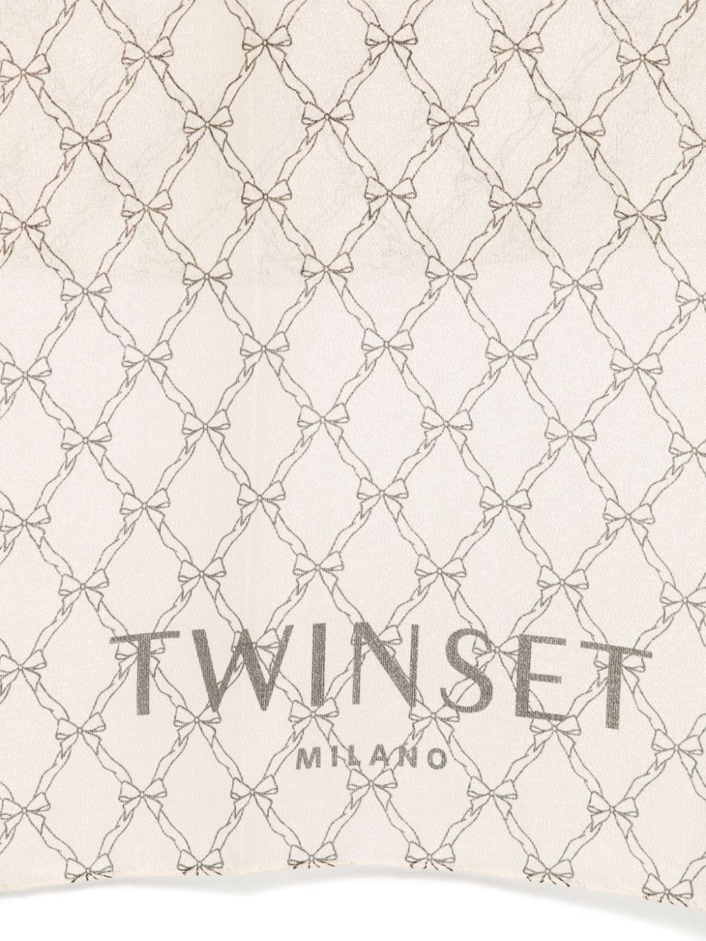 TWINSET bow-print scarf - Beige