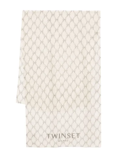 TWINSET mascada con moño estampado