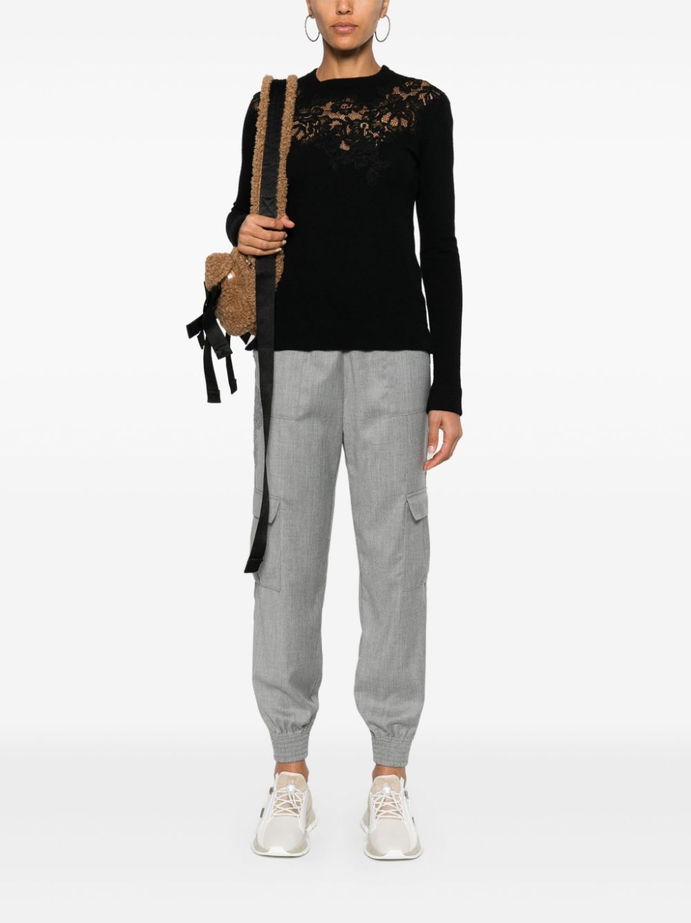 Ermanno Scervino corded-lace trousers - Grijs