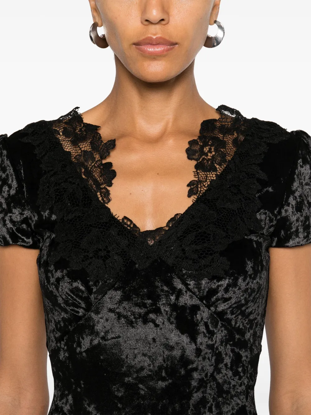 Ermanno Scervino Velvet Maxi Dress In Black