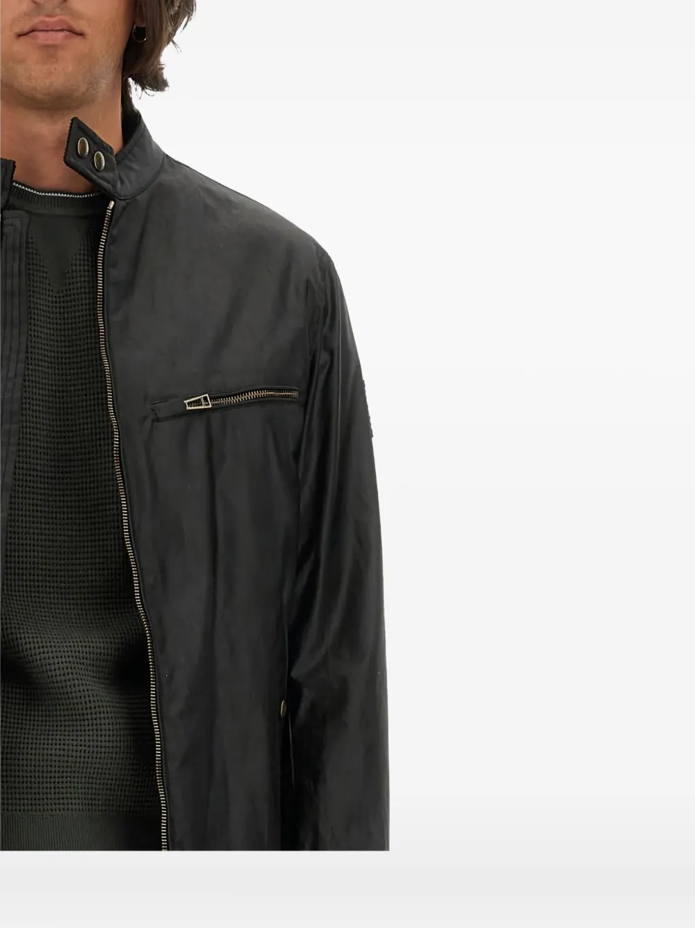 Belstaff zip-fastening biker jacket Zwart
