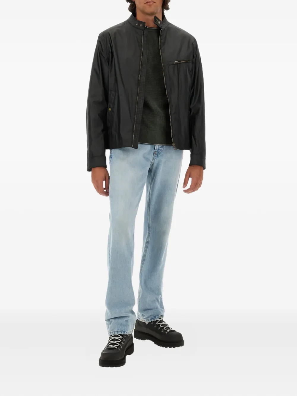 Belstaff zip-fastening biker jacket Zwart