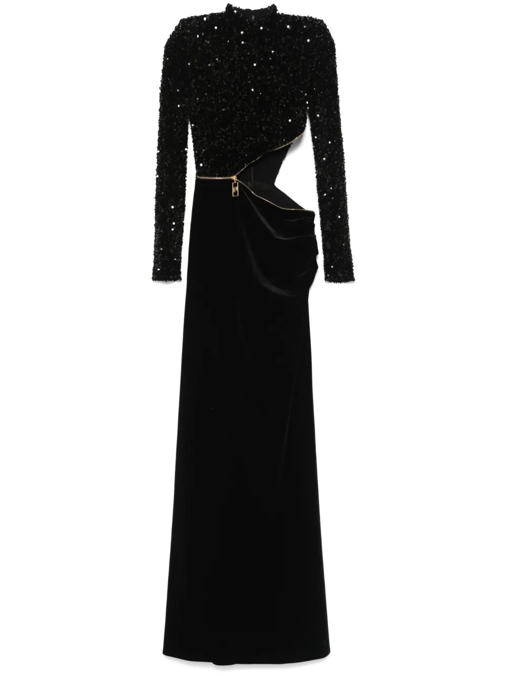 Elisabetta Franchi sequin-embellished gown | Black | Image 1