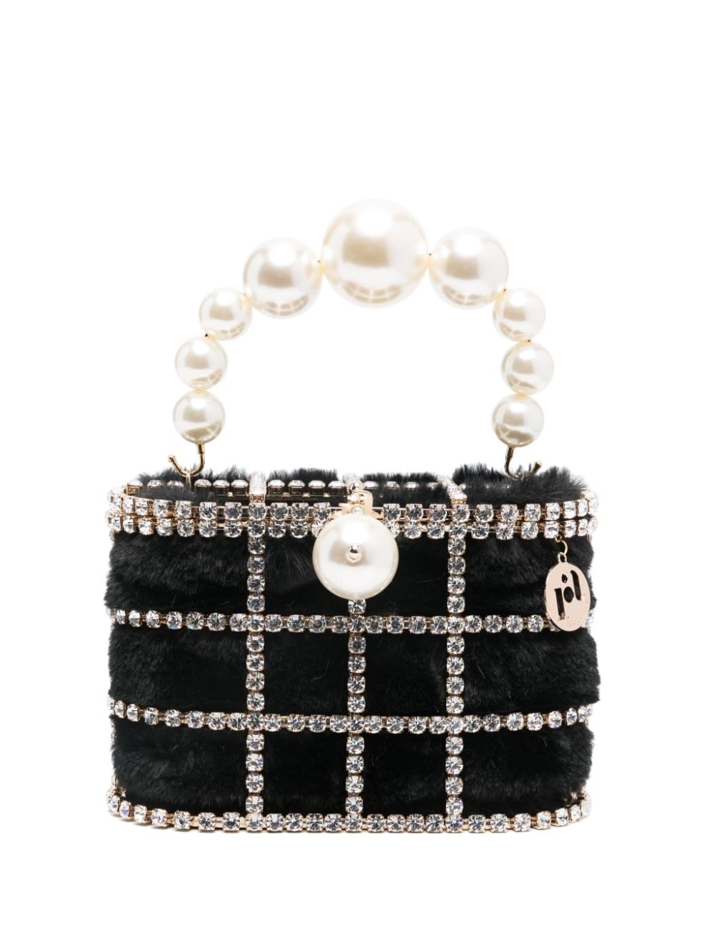 Shop Rosantica Holli Fluffy Mini Bag In Black