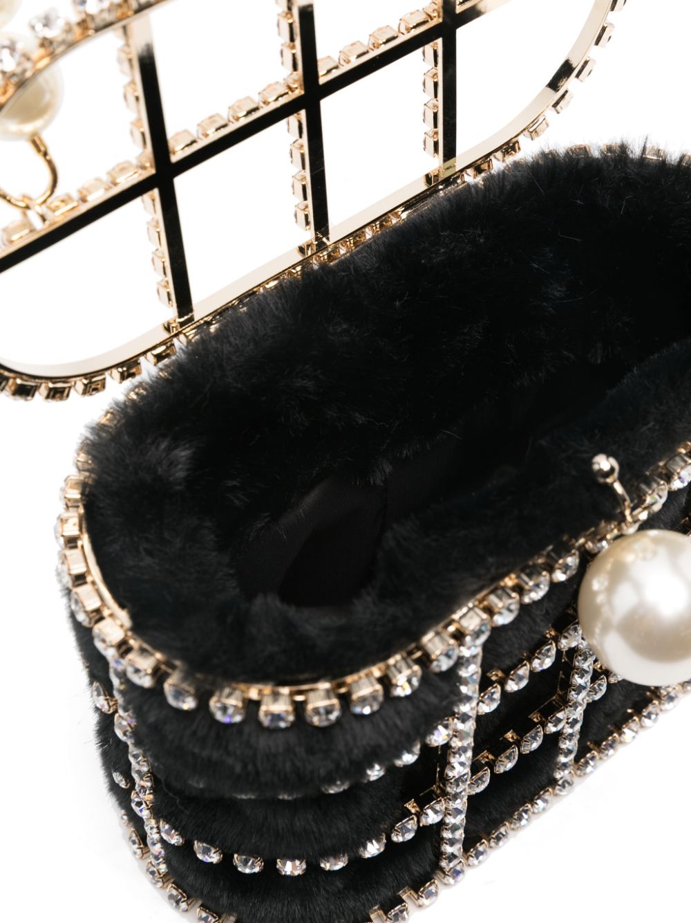 Shop Rosantica Holli Fluffy Mini Bag In Black