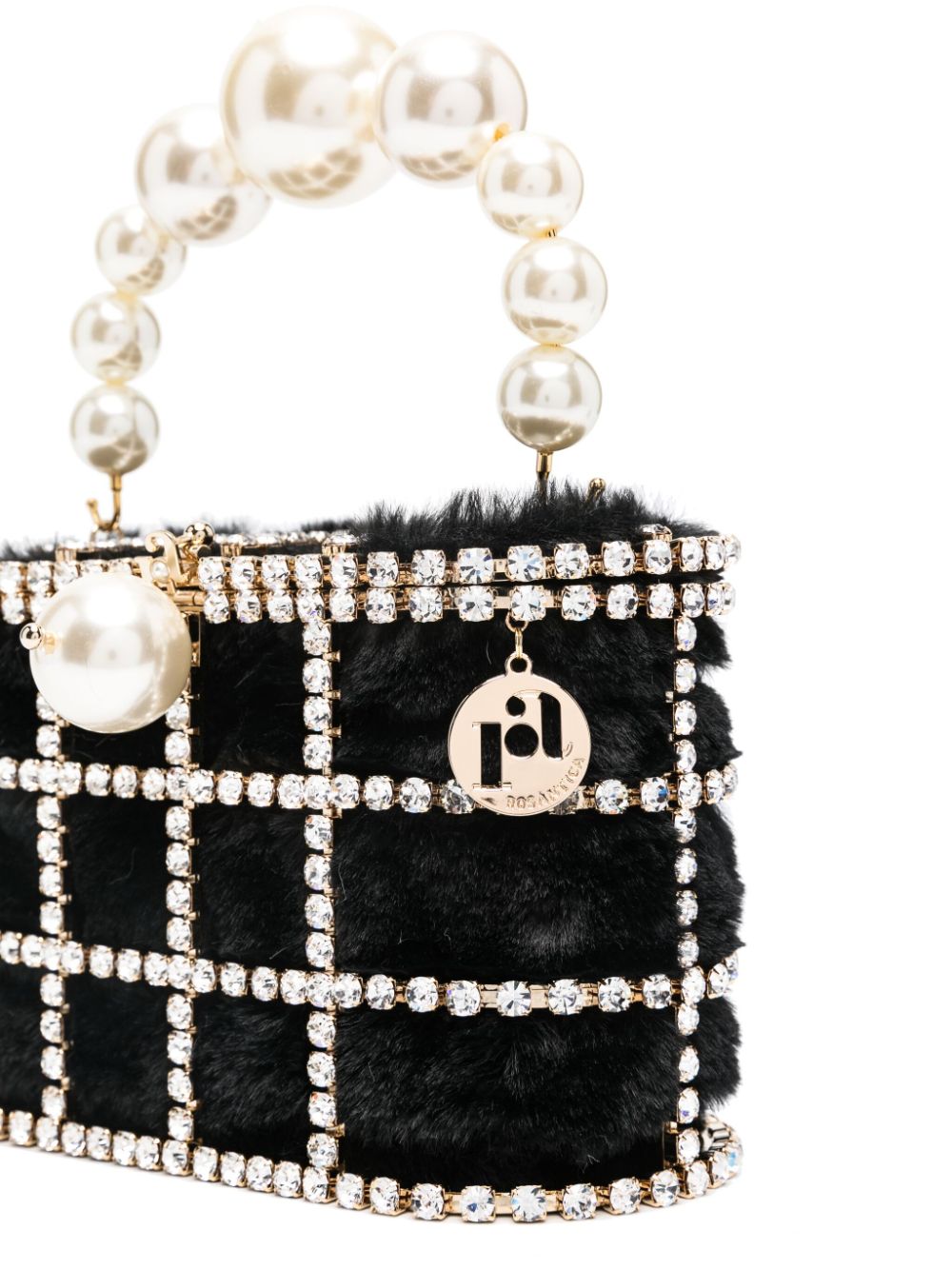 Shop Rosantica Holli Fluffy Mini Bag In Black