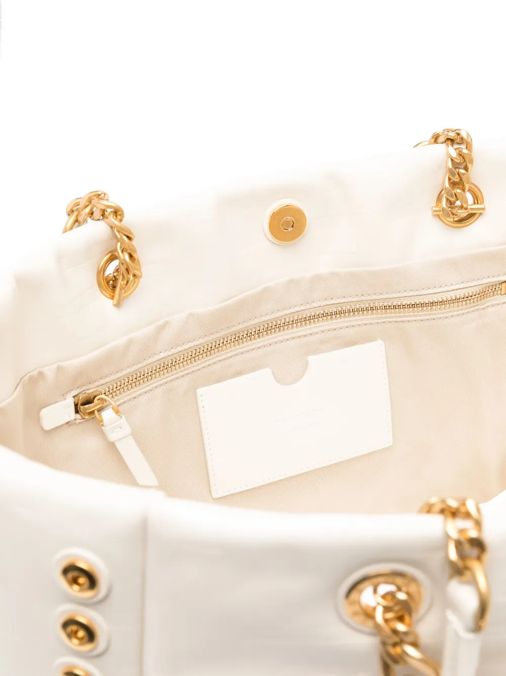 Balmain 1945 Soft denim shopper Beige