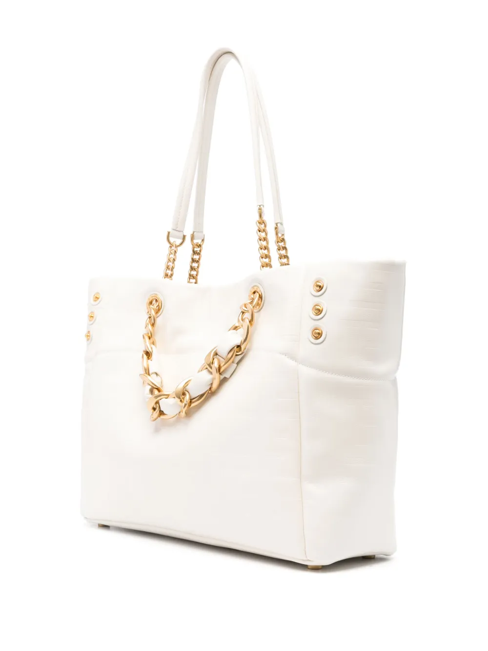 Balmain 1945 Soft denim shopper Beige
