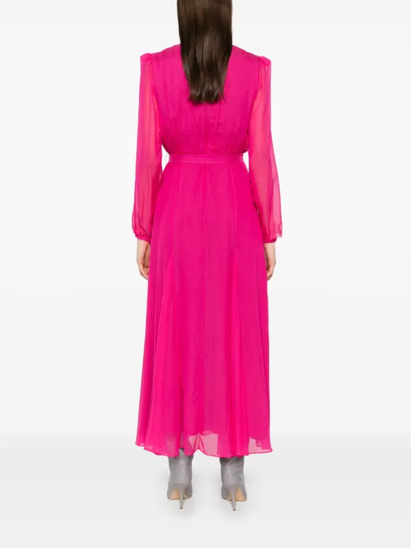 Saloni Jacqui B Maxi Dress Pink FARFETCH ID