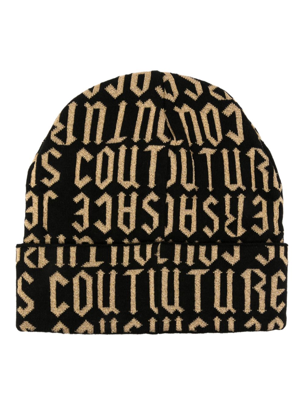 logo-jacquard beanie hat