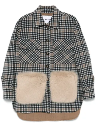 Ava Adore Plaid Coat | Brown | FARFETCH