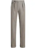 Ralph Lauren Purple Label pleated wool-flannel trousers - Grey