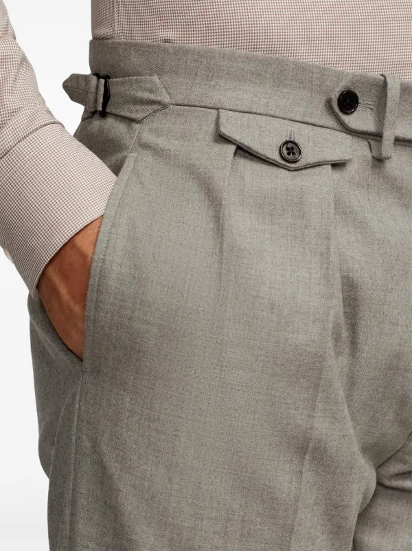 Ralph Lauren Purple Label Pleated wool-flannel Trousers