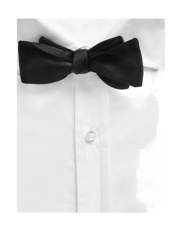 Ralph Lauren Purple Label Satin-effect Bow Tie in Black