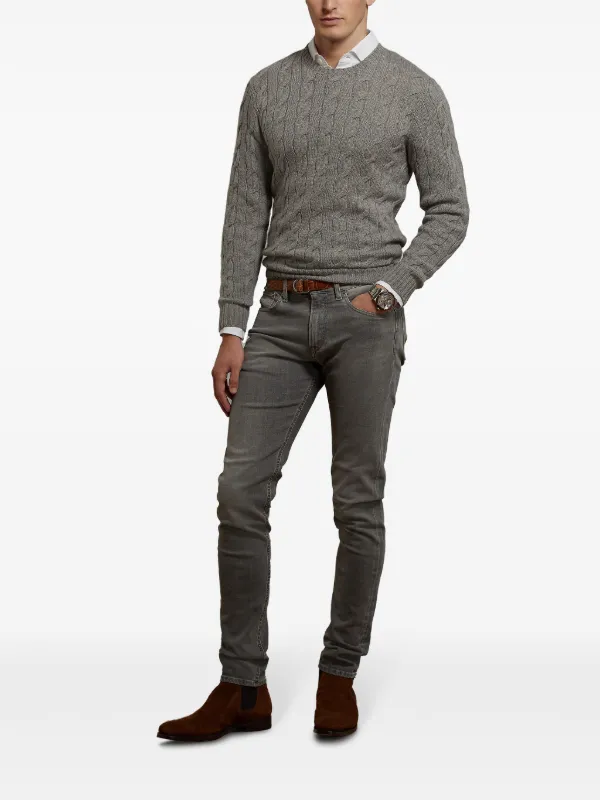 Ralph Lauren Purple Label cable-knit Cashmere Sweater | Grey Ralph Lauren Purple Label cable-knit Cashmere Sweater | Grey