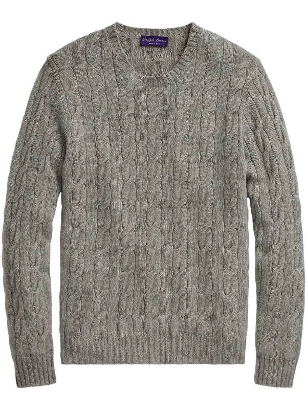トップス RALPH LAUREN PURPLE LABEL CASHMERE KNIT Ralph Lauren Purple Label Cashmere Cable-Knit Crewneck