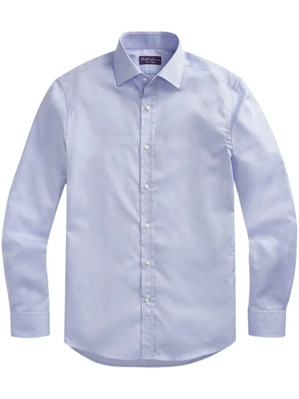 Ralph Lauren Purple Label Cotton Shirt in Blue