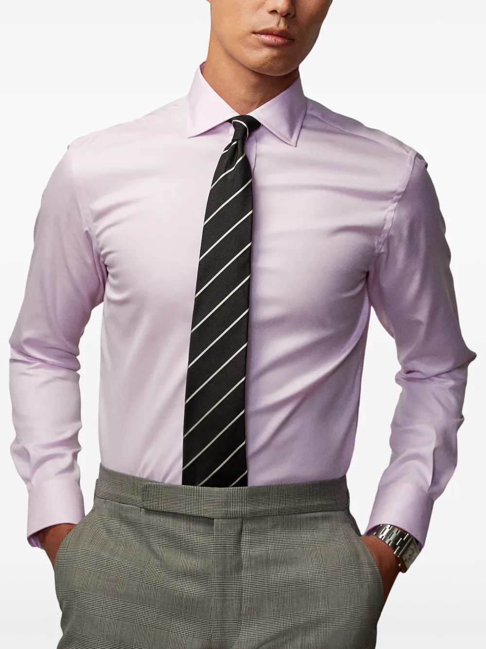 Ralph Lauren Purple Label Katoenen overhemd Roze