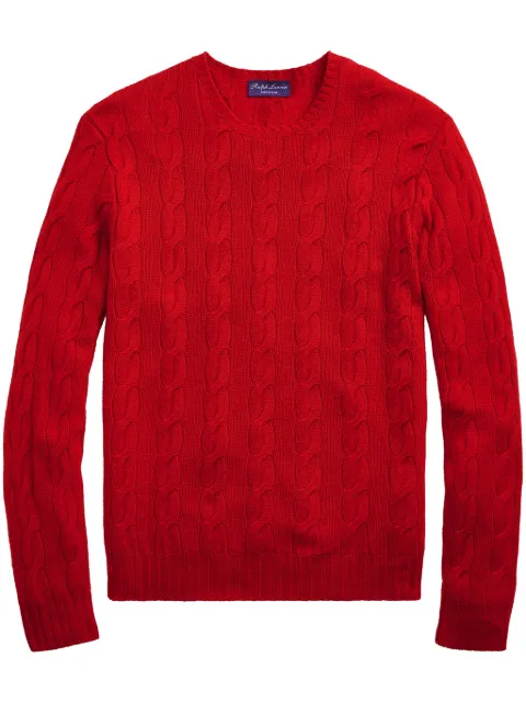 Ralph Lauren Purple Label Kaschmirpullover mit Zopfmuster