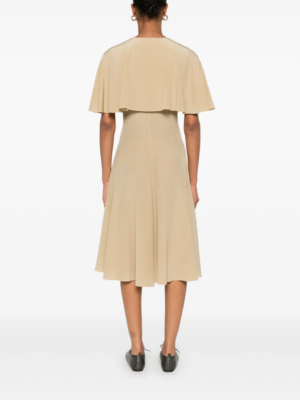 Chloé Midi-jurk met cape-design Beige