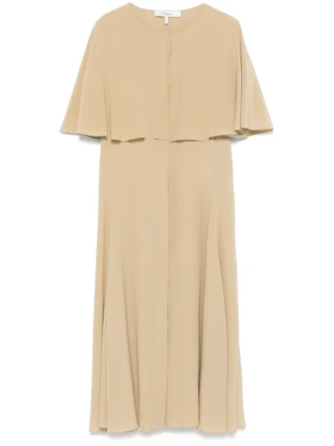 Chloé cape-design midi dress