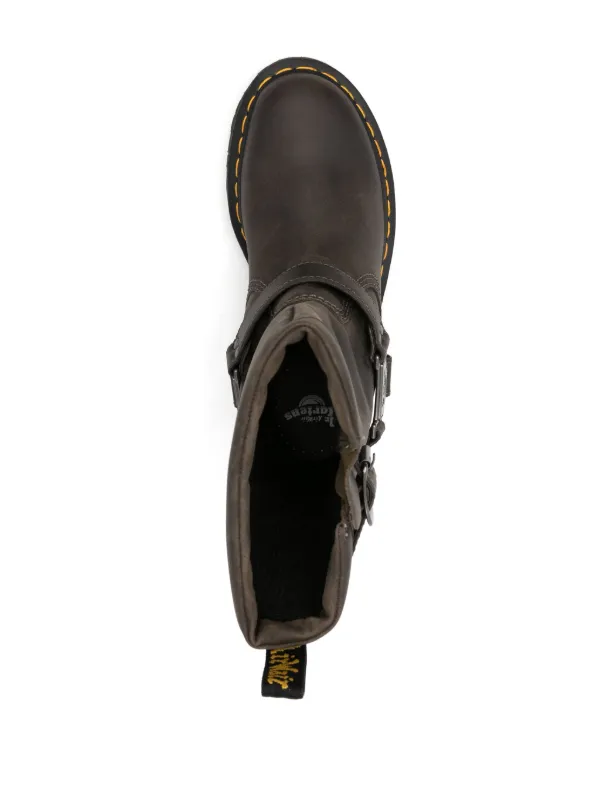 Dr. Martens Anistone レザーバイカーブーツ | グレー | FARFETCH JP Dr. Martens Anistone レザーバイカーブーツ | グレー | FARFETCH JP