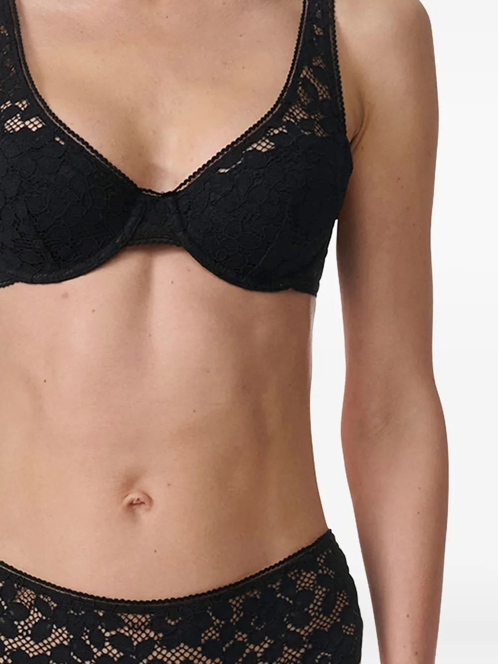Wolford Bh met geborduurd kant Zwart
