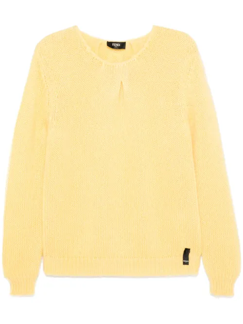 Pull en maille ajourée - FENDI - Modalova