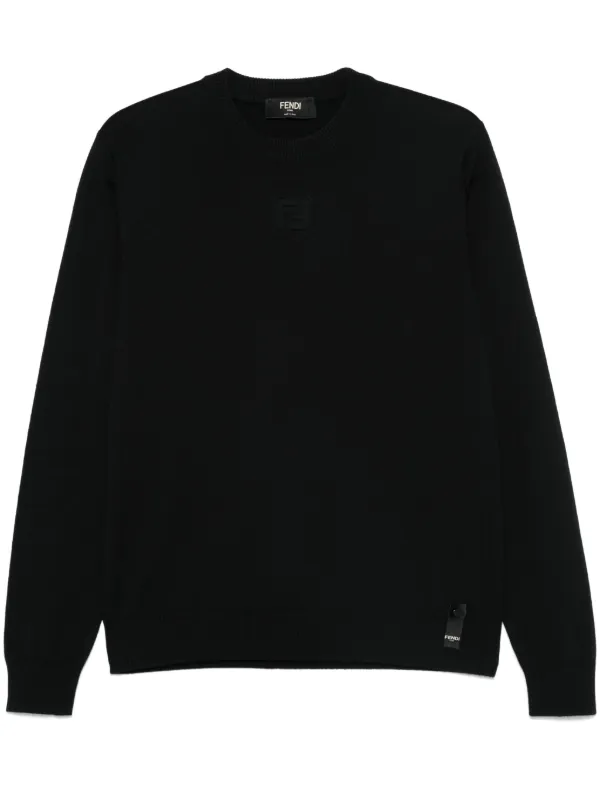 FENDI FF embossed Sweater Black FARFETCH IE