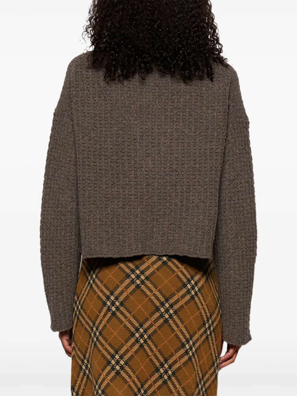 Loulou De Saison Mock-neck Long-sleeve Jumper In Brown