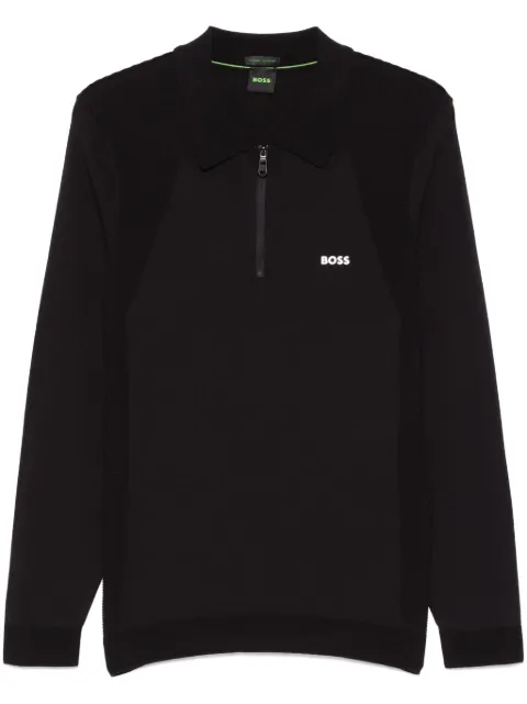 BOSS rubberised-logo polo shirt