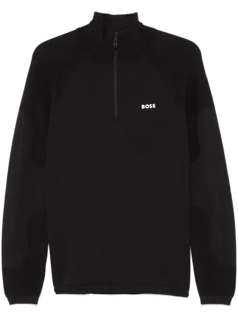 BOSS rubberised-logo sweater