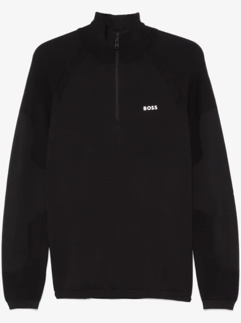 BOSS rubberised-logo sweater