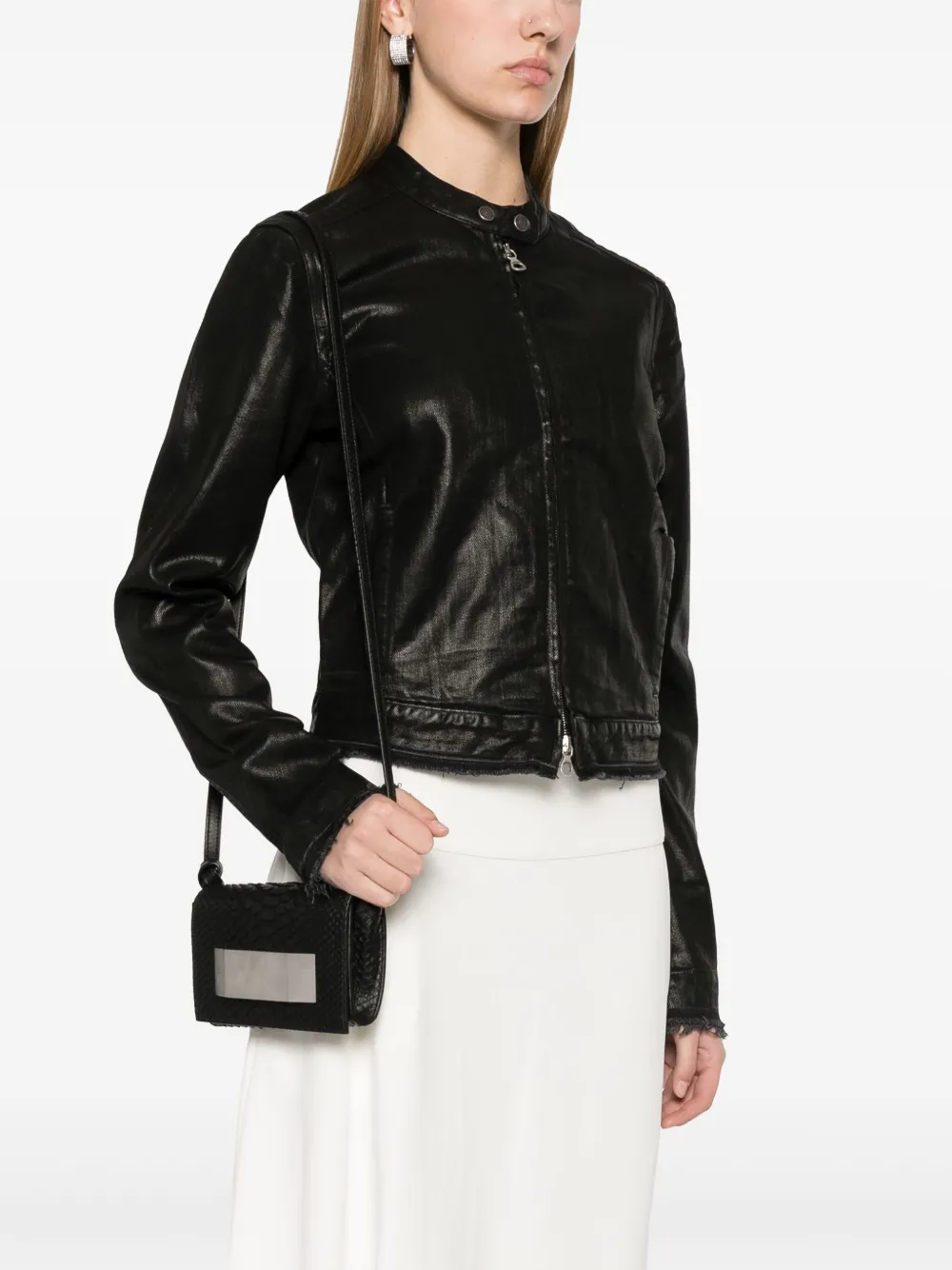 Rick Owens Leren clutch - Zwart