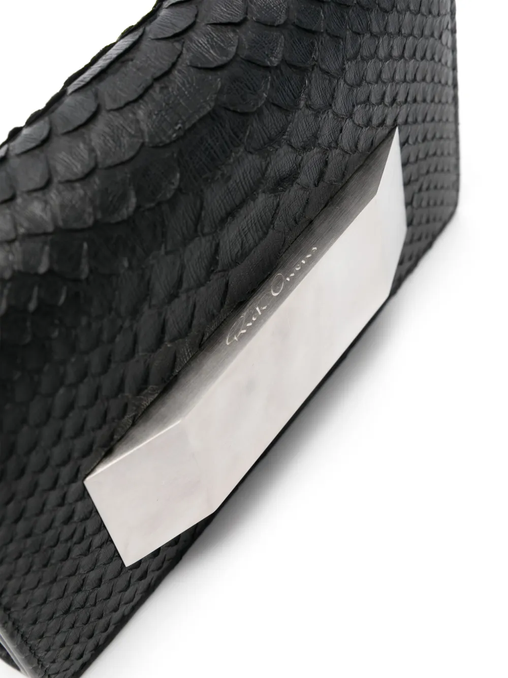 Rick Owens Leren clutch Zwart