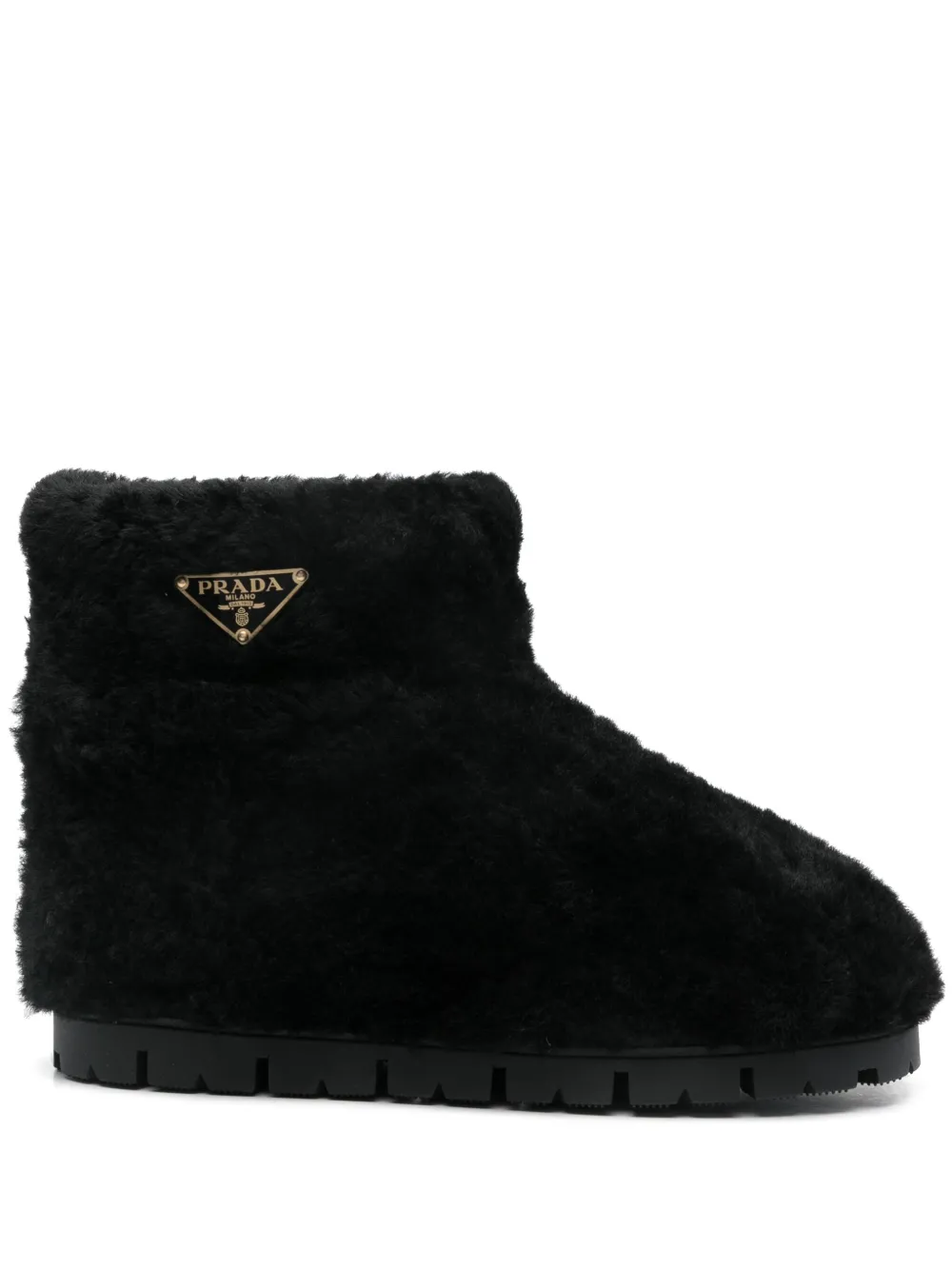 Prada faux shearling Boots Black FARFETCH UK