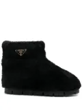 Prada faux-shearling boots - Black